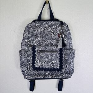 Sakroots Backpack Floral Laptop Bag Owl Tassel Keychain Boho School Work Artsy